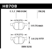 BMW HPS Brake Pad Set - Hawk HB708F.738