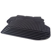 BMW Black All-Weather Floor Mat Set Rear (F10) - Genuine BMW 51472153889