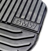 BMW Black All-Weather Floor Mat Set Rear (F10) - Genuine BMW 51472153889