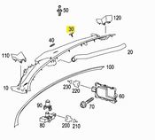 Mercedes Cowl Hardware Fastener Kit - Genuine Mercedes 2119880081KT