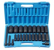 1/2" Drive 24 Piece Deep Set - Grey Pneumatic Corp 1324D