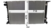 Porsche Radiator - Mahle Behr CR2178000P