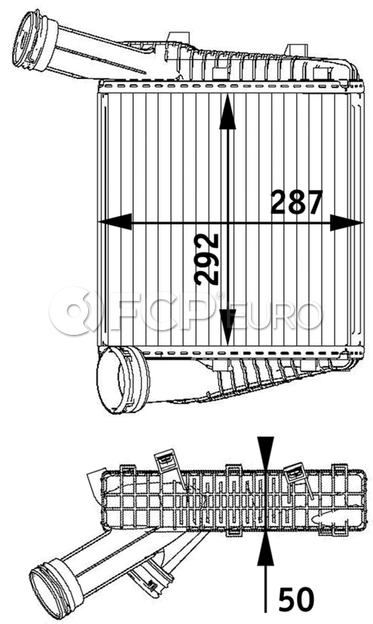 Mahle Behr Audi Porsche VW Intercooler