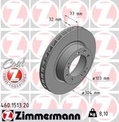 Porsche Disc Brake Rotor - Zimmermann Z Coat 460151320