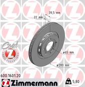 VW Disc Brake Rotor - Zimmermann Z Coat 535615301