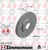 Saab Disc Brake Rotor - Zimmermann Sport 430147352