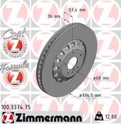 Audi Disc Brake Rotor - Zimmermann Formula Z 100337475