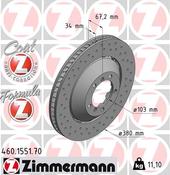 Porsche Disc Brake Rotor - Zimmermann Formula Z 460155170