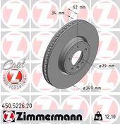 Land Rover Disc Brake Rotor - Zimmermann Z Coat LR081594