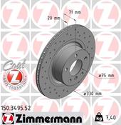 BMW Disc Brake Rotor - Zimmermann Sport 34206886482