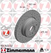 BMW Disc Brake Rotor - Zimmermann Sport 34216886480