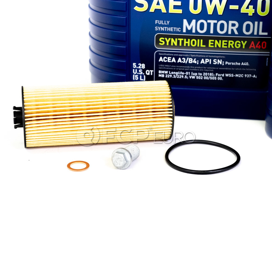 Mercedes Oil Change Kit 0W-40 - Liqui Moly 2781800009.9L.V1 | FCP Euro