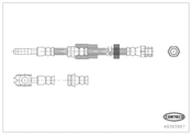 VW Brake Hose - Corteco 3AA611701A