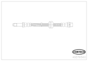 BMW Disc Brake Hydraulic Hose - Corteco 34306752400