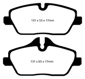 MINI Ultimax OEM Plus Brake Pad Set - EBC Brakes UD1308