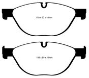 BMW Greenstuff 2000 Street Sport Brake Pad Set - EBC Brakes DP22019