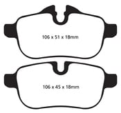 BMW Redstuff Brake Pad Set - EBC Brakes DP32046C
