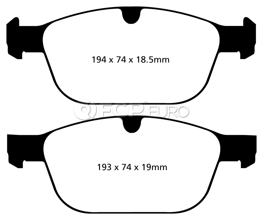 Volvo Disc Brake Pad Set - EBC Yellowstuff 32373162 | FCP Euro