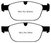 Volvo Disc Brake Pad Set - EBC Yellowstuff 32373162