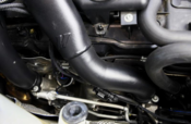 BMW Wrinkle Black Charge Pipe Set - Mishimoto MMICP-F80-15