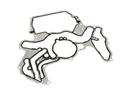 Porsche Engine Timing Cover Gasket - Genuine Porsche 95810116103