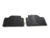 BMW Floor Mats All-Weather Rear (Modern Anthr) - Genuine BMW 51472220142