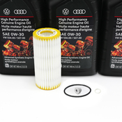 VW Oil Change Kit (0W30) - Genuine VW KIT-01228