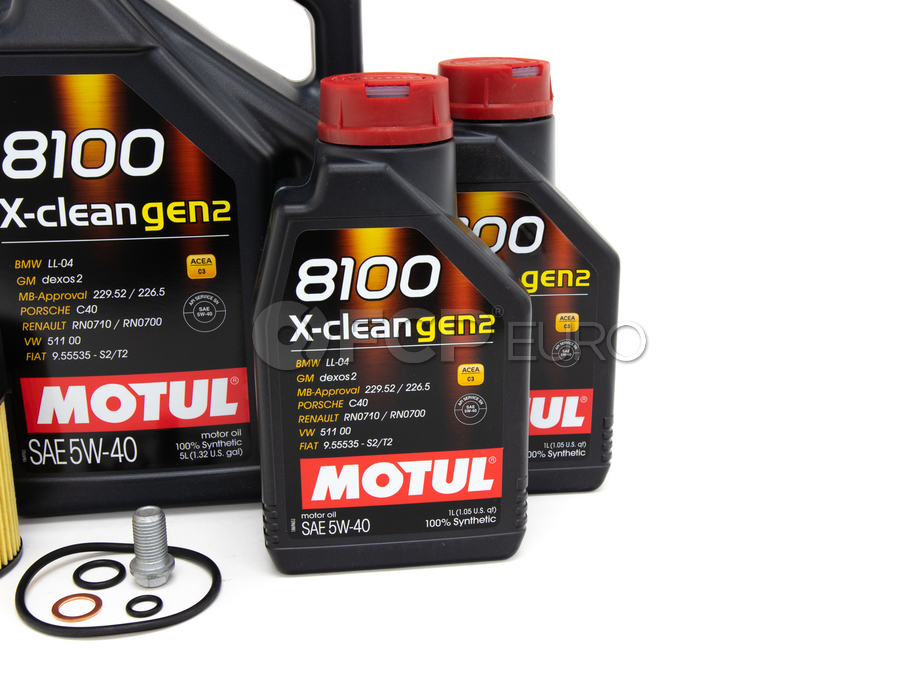 Mercedes Oil Change Kit 5W-40 - Motul X-Clean Gen2 229.52