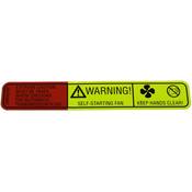 Volvo Engine Cooling Fan Warning Sticker - Genuine Volvo 30896588