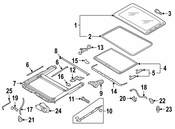 VW Sunroof Drip Rail - Genuine VW Audi 5C6877633A