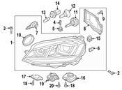 VW Headlight Assembly - Genuine VW 5G0941753B