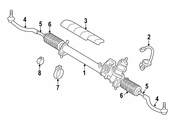 Volvo Power Steering Rack - Genuine Volvo 36050286