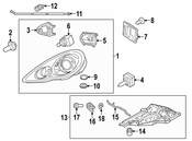 Porsche Headlight Assembly - Genuine Porsche 97063116927