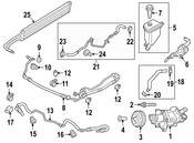 Porsche Power Steering Pressure Hose Mount - Genuine Porsche 95534363810