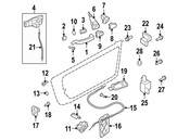 Audi Door Lock Cylinder Left (TT TT Quattro) - Genuine Audi 107837167BE