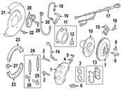 Audi VW Parking Brake Hold Down Spring Rear (Q7 Touareg) - Genuine VW Audi 7L0609583