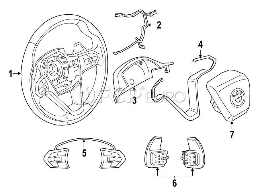 BMW Steering Wheel - Genuine BMW 32306858707 | FCP Euro