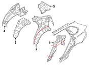 BMW Body C-Pillar Reinforcement - Genuine BMW 41217352072
