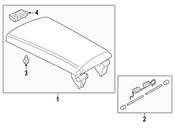 BMW Console Armrest - Genuine BMW 51165A19765