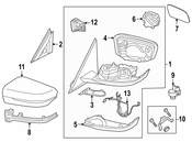 BMW Door Mirror - Genuine BMW 51165A3DD25