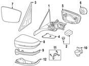BMW Door Mirror Base - Genuine BMW 51168080276
