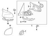 BMW Shadow Line Door Mirror Assembly - Genuine BMW 51168080378
