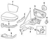 BMW Door Mirror Base - Genuine BMW 51169498912