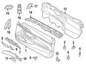 BMW Door Interior Trim Panel - Genuine BMW 51415A2C483