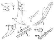 BMW Body A-Pillar Trim Panel - Genuine BMW 51435A0C831