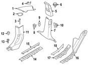 BMW Body A-Pillar Trim Panel - Genuine BMW 51435A0D9A1