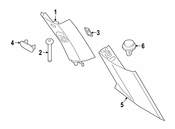BMW Body C-Pillar Trim Panel - Genuine BMW 51435A0DAF5