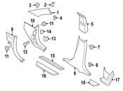 BMW Body A-Pillar Trim Panel - Genuine BMW 51437363923