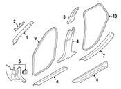 BMW Body A-Pillar Trim Panel - Genuine BMW 51438070815