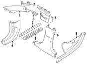 BMW Body A-Pillar Trim Panel - Genuine BMW 51438096435